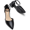 image:imageDREAM PAIRS Womens Dress Shoes Low Heel Pumps Closed Pointed Toe Comfort Casual DOrsay Flats Ankle StrapBlackpu