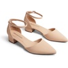 image:imageDREAM PAIRS Womens Dress Shoes Low Heel Pumps Closed Pointed Toe Comfort Casual DOrsay Flats Ankle StrapNude
