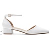 image:imageDREAM PAIRS Womens Dress Shoes Low Heel Pumps Closed Pointed Toe Comfort Casual DOrsay Flats Ankle StrapWhite