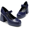 image:imageDREAM PAIRS Womens High Chunky Platform Closed Toe Mary Jane Block Heels Square Toe Strappy Dress Wedding Party Pumps ShoesNavypu