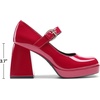 image:imageDREAM PAIRS Womens High Chunky Platform Closed Toe Mary Jane Block Heels Square Toe Strappy Dress Wedding Party Pumps ShoesRed
