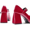 image:imageDREAM PAIRS Womens High Chunky Platform Closed Toe Mary Jane Block Heels Square Toe Strappy Dress Wedding Party Pumps ShoesRed