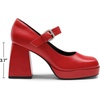 image:imageDREAM PAIRS Womens High Chunky Platform Closed Toe Mary Jane Block Heels Square Toe Strappy Dress Wedding Party Pumps ShoesRedpu