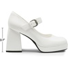 image:imageDREAM PAIRS Womens High Chunky Platform Closed Toe Mary Jane Block Heels Square Toe Strappy Dress Wedding Party Pumps ShoesWhitepu