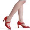 image:imageDREAM PAIRS Womens High Heels Pumps Dress Closed Pointed Toe Comfortable DOrsay Pumps Shoes for Work Office Wedding Dancing CharmaneRedpu