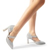 image:imageDREAM PAIRS Womens High Heels Pumps Dress Closed Pointed Toe Comfortable DOrsay Pumps Shoes for Work Office Wedding Dancing CharmaneSilverglitter