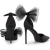 image:imageDREAM PAIRS Womens High Heels Strappy Closed Toe Stiletto Pointed Toe Mesh Bows Ankle Strap DOrsay Sexy Dress Wedding Party Pumps ShoesBlack