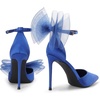 image:imageDREAM PAIRS Womens High Heels Strappy Closed Toe Stiletto Pointed Toe Mesh Bows Ankle Strap DOrsay Sexy Dress Wedding Party Pumps ShoesBlue
