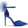image:imageDREAM PAIRS Womens High Heels Strappy Closed Toe Stiletto Pointed Toe Mesh Bows Ankle Strap DOrsay Sexy Dress Wedding Party Pumps ShoesBlue
