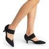 image:imageDREAM PAIRS Womens Kitten Heels Low Pumps Shoes Pointed Closed Toe Slip on Dress Work Bridal Party WeddingBlack