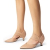 image:imageDREAM PAIRS Womens Kitten Heels Low Pumps Shoes Pointed Closed Toe Slip on Dress Work Bridal Party WeddingNude
