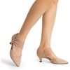 image:imageDREAM PAIRS Womens Kitten Heels Low Pumps Shoes Pointed Closed Toe Slip on Dress Work Bridal Party WeddingNude