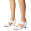image:imageDREAM PAIRS Womens Kitten Heels Low Pumps Shoes Pointed Closed Toe Slip on Dress Work Bridal Party WeddingWhite