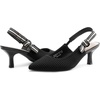 image:imageDREAM PAIRS Womens Kitten Heels Slingback Closed Toe Low Pumps Dress Bridal Elegant Wedding Casual ShoesBlack