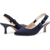 image:imageDREAM PAIRS Womens Kitten Heels Slingback Closed Toe Low Pumps Dress Bridal Elegant Wedding Casual ShoesNavy
