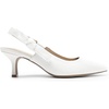 image:imageDREAM PAIRS Womens Kitten Heels Slingback Closed Toe Low Pumps Dress Bridal Elegant Wedding Casual ShoesWhite