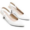 image:imageDREAM PAIRS Womens Kitten Heels Slingback Closed Toe Low Pumps Dress Bridal Elegant Wedding Casual ShoesWhite