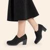 image:imageDREAM PAIRS Womens Low Chunky Block Heels Pumps Comfortable Slipon Heeled Loafers Dress Work Shoes for Office Business LOLABlackSuede