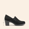 image:imageDREAM PAIRS Womens Low Chunky Block Heels Pumps Comfortable Slipon Heeled Loafers Dress Work Shoes for Office Business LOLABlackSuede