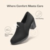image:imageDREAM PAIRS Womens Low Chunky Block Heels Pumps Comfortable Slipon Heeled Loafers Dress Work Shoes for Office Business LOLABlackSuede