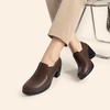 image:imageDREAM PAIRS Womens Low Chunky Block Heels Pumps Comfortable Slipon Heeled Loafers Dress Work Shoes for Office Business LOLADark Brown