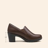 image:imageDREAM PAIRS Womens Low Chunky Block Heels Pumps Comfortable Slipon Heeled Loafers Dress Work Shoes for Office Business LOLADark Brown