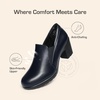 image:imageDREAM PAIRS Womens Low Chunky Block Heels Pumps Comfortable Slipon Heeled Loafers Dress Work Shoes for Office Business LOLADark Navy