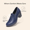 image:imageDREAM PAIRS Womens Low Chunky Block Heels Pumps Comfortable Slipon Heeled Loafers Dress Work Shoes for Office Business LOLANavy