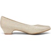 image:imageDREAM PAIRS Womens Mila Low Chunky Heel Pump ShoesGoldGlitter