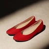 image:imageDREAM PAIRS Womens Mila Low Chunky Heel Pump ShoesRedSuede