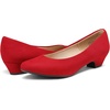 image:imageDREAM PAIRS Womens Mila Low Chunky Heel Pump ShoesRedSuede
