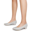 image:imageDREAM PAIRS Womens Mila Low Chunky Heel Pump ShoesSilverGlitter
