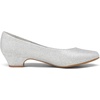 image:imageDREAM PAIRS Womens Mila Low Chunky Heel Pump ShoesSilverGlitter