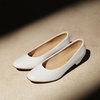 image:imageDREAM PAIRS Womens Mila Low Chunky Heel Pump ShoesWhitePu