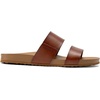 image:imageDREAM PAIRS Womens Open Toe Slides Sandals Comfortable Arch Support Footbed Two Strap Slipon Fashion Casual Beach Vacation Lightweight Flat Sandals Summer for WomenBrown