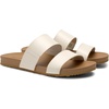 image:imageDREAM PAIRS Womens Open Toe Slides Sandals Comfortable Arch Support Footbed Two Strap Slipon Fashion Casual Beach Vacation Lightweight Flat Sandals Summer for WomenBeige