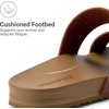 image:imageDREAM PAIRS Womens Open Toe Slides Sandals Comfortable Arch Support Footbed Two Strap Slipon Fashion Casual Beach Vacation Lightweight Flat Sandals Summer for WomenBrown