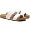 image:imageDREAM PAIRS Womens Open Toe Slides Sandals Comfortable Arch Support Footbed Two Strap Slipon Fashion Casual Beach Vacation Lightweight Flat Sandals Summer for WomenWhite