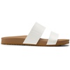 image:imageDREAM PAIRS Womens Open Toe Slides Sandals Comfortable Arch Support Footbed Two Strap Slipon Fashion Casual Beach Vacation Lightweight Flat Sandals Summer for WomenWhite