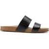 image:imageDREAM PAIRS Womens Open Toe Slides Sandals Comfortable Arch Support Footbed Two Strap Slipon Fashion Casual Beach Vacation Lightweight Flat Sandals Summer for WomenBlack