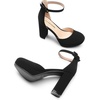 image:imageDREAM PAIRS Womens Platform Chunky High Heels Closed Toe Block Ankle Strap Dress Bridal Party Wedding ShoesBlacknubuck