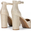 image:imageDREAM PAIRS Womens Platform Chunky High Heels Closed Toe Block Ankle Strap Dress Bridal Party Wedding ShoesGold