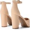 image:imageDREAM PAIRS Womens Platform Chunky High Heels Closed Toe Block Ankle Strap Dress Bridal Party Wedding ShoesNude