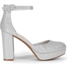 image:imageDREAM PAIRS Womens Platform Chunky High Heels Closed Toe Block Ankle Strap Dress Bridal Party Wedding ShoesSilver