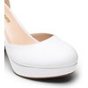image:imageDREAM PAIRS Womens Platform Chunky High Heels Closed Toe Block Ankle Strap Dress Bridal Party Wedding ShoesWhite