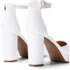image:imageDREAM PAIRS Womens Platform Chunky High Heels Closed Toe Block Ankle Strap Dress Bridal Party Wedding ShoesWhite