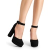 image:imageDREAM PAIRS Womens Platform High Chunky Heels Closed Toe Block Ankle Strap Dress Buckle Round Toe Wedding Party Comfortable Pumps ShoesBlacknubuck