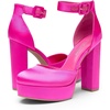 image:imageDREAM PAIRS Womens Platform High Chunky Heels Closed Toe Block Ankle Strap Dress Buckle Round Toe Wedding Party Comfortable Pumps ShoesHot Pinksatin