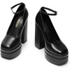 image:imageDREAM PAIRS Womens Platform High Heels Closed Toe Chunky Block Pumps Square Toe Ankle Strap Dress Fashion Party Y2K ShoesBlackpu