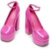 image:imageDREAM PAIRS Womens Platform High Heels Closed Toe Chunky Block Pumps Square Toe Ankle Strap Dress Fashion Party Y2K ShoesHot Pinkpat